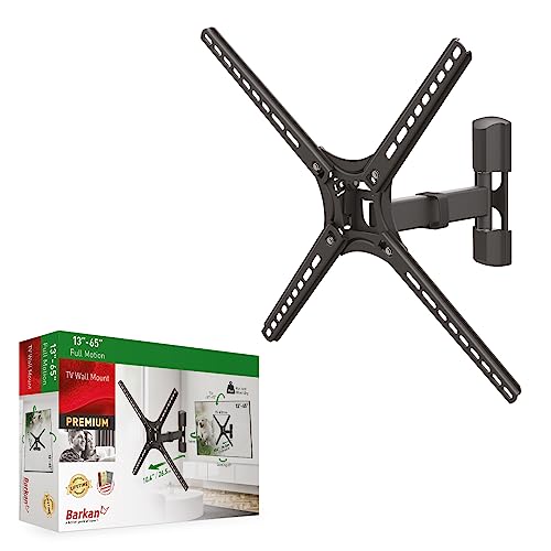 Barkan TV Wandhalterung, 13-65 Zoll Schwenkbar/Neigbar Fernseher TV Halterung, hält bis 40Kg, Patentierter, OLED Fernseher Halterung, Max. VESA 400x400 von Barkan