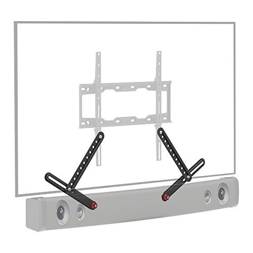 Barkan Universal Soundbar Halterung, für die Montage über oder unter TV, für 13 - 80 Zoll TV, für die meisten Soundbars, hält bis 6.5Kg, Einfache Montage von Barkan