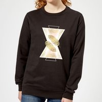 Barlena Feather Women's Sweatshirt - Black - 5XL von Barlena