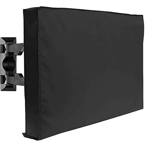 Barrageon Outdoor TV Cover Fernseher Wetterfeste Universelle Staubdicht Haltbar Tv-Halterungen Schwerlast Abdeckung TV-Schutzhülle (Schwarz-46-48 in) von Barrageon