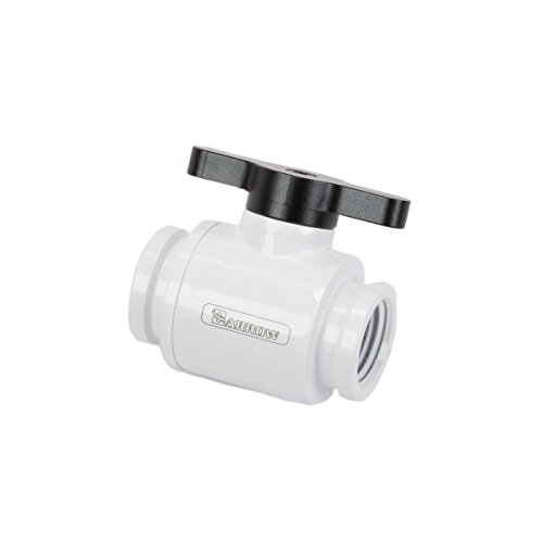 Barrow Mini Water Stop Valve - White Main Body + Classic Black Aluminum Handle von Barrow