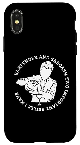 Barkeeper und Sarkasmus Lustiges Barkeeper Hülle für iPhone X/XS Barkeeper und Sarkasmus Lustiges Barkeeper Hülle für iPhone X/XS von Bartender Accessories And Bar Tending Designs