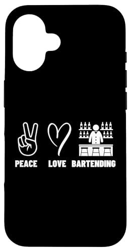 Peace Love Barkeeper Männer Frauen Barkeeper Hülle für iPhone 16 Peace Love Barkeeper Männer Frauen Barkeeper Hülle für iPhone 16 von Bartender Accessories And Bar Tending Designs