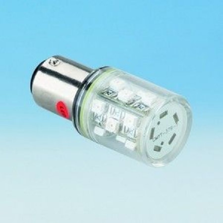 52160213  - LED-Leuchtmittel 6LEDs BA15d 24V AC/DC 12lm grün 52160213 von Barthelme