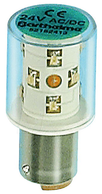 L 5215-24 RT - LED-Leuchte, BA15d, rot, 24 V, 477 mcd, Ø22 mm, 360° von Barthelme