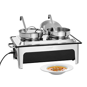 Bartscher Suppenstation silber 2x 4 l 2200 W von Bartscher