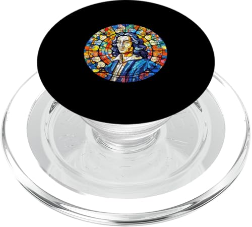 Baruch Spinoza Glasmalerei PopSockets PopGrip für MagSafe von Baruch Spinoza Philosophy Art Designs