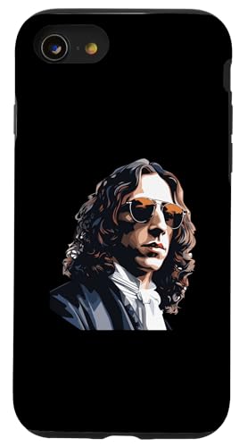 Baruch Spinoza mit Sonnenbrille Hülle für iPhone SE (2020) / 7 / 8 von Baruch Spinoza Philosophy Art Designs