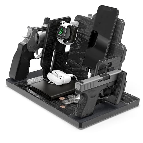 BarvA 2 adaptive Holzpistolenregale, Telefon-Docking-Ladestation, Geschenke für Männer, Vater, Geburtstagsideen, Nachttisch-Organizer, Ladestation, Uhr, Ladeständer, Geldbörse, Schlüssel, Gadget, BarvA 2 adaptive Holzpistolenregale, Telefon-Docking-Ladestation, Geschenke für Männer, Vater, Geburtstagsideen, Nachttisch-Organizer, Ladestation, Uhr, Ladeständer, Geldbörse, Schlüssel, Gadget, von BarvA