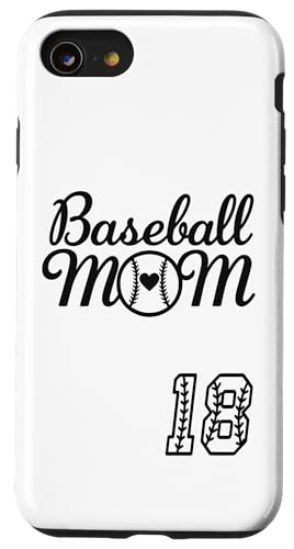 Baseball-Trikot für Mama #18 Baseball-Lieblingsspieler, Sohn-Fan Hülle für iPhone SE (2020) / 7 / 8 von Baseball Mom Mother's Day Baseball Jersey Gifts