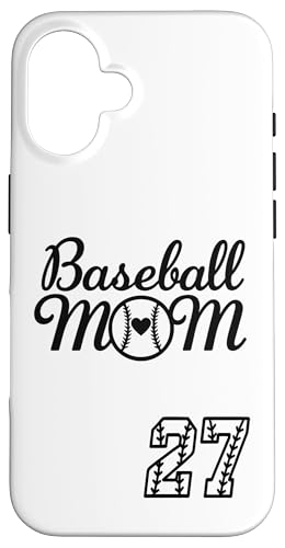 Baseball-Trikot für Mama #27 Baseball-Lieblingsspieler, Sohn-Fan Hülle für iPhone 16 von Baseball Mom Mother's Day Baseball Jersey Gifts