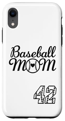 Baseball-Trikot für Mama #42 Baseball-Lieblingsspieler, Sohn-Fan Hülle für iPhone XR von Baseball Mom Mother's Day Baseball Jersey Gifts