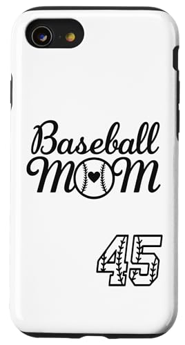 Baseball-Trikot für Mama #45 Baseball-Lieblingsspieler, Sohn-Fan Hülle für iPhone SE (2020) / 7 / 8 von Baseball Mom Mother's Day Baseball Jersey Gifts