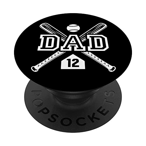 Baseball Dad Softball Dad #12 Trikot Größter Fan Favorit PopSockets Klebender PopGrip Baseball Dad Softball Dad #12 Trikot Größter Fan Favorit PopSockets Klebender PopGrip von Baseball Softball Dad Biggest Fan Numbered Shirts