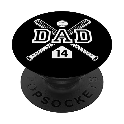 Baseball Dad Softball Dad #14 Trikot Größter Fan Favorit PopSockets Klebender PopGrip Baseball Dad Softball Dad #14 Trikot Größter Fan Favorit PopSockets Klebender PopGrip von Baseball Softball Dad Biggest Fan Numbered Shirts