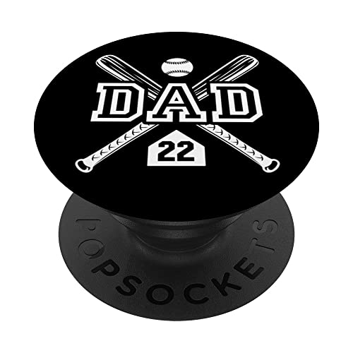 Baseball Dad Softball Dad #22 Trikot Größter Fan Favorit PopSockets Klebender PopGrip Baseball Dad Softball Dad #22 Trikot Größter Fan Favorit PopSockets Klebender PopGrip von Baseball Softball Dad Biggest Fan Numbered Shirts