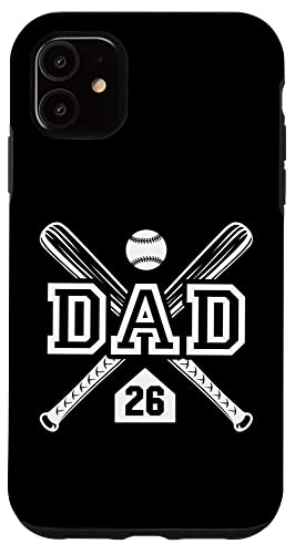 Baseball Dad Softball Dad #26 Trikot Größter Fan Favorit Hülle für iPhone 11 von Baseball Softball Dad Biggest Fan Numbered Shirts