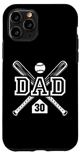 Baseball Dad Softball Dad #30 -Trikot größter Fanfavorit Hülle für iPhone 11 Pro von Baseball Softball Dad Biggest Fan Numbered Shirts