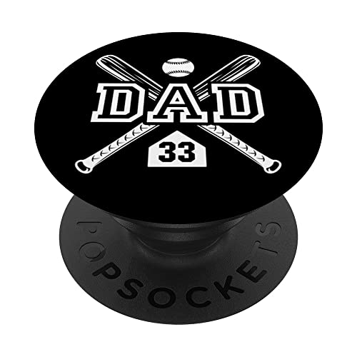 Baseball Dad Softball Dad #33 Trikot Größter Fan Favorit PopSockets Klebender PopGrip Baseball Dad Softball Dad #33 Trikot Größter Fan Favorit PopSockets Klebender PopGrip von Baseball Softball Dad Biggest Fan Numbered Shirts