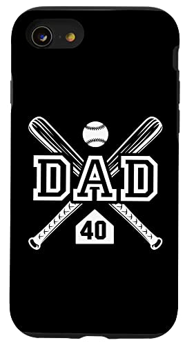 Baseball Dad Softball Dad #40 -Trikot größter Fanfavorit Hülle für iPhone SE (2020) / 7 / 8 von Baseball Softball Dad Biggest Fan Numbered Shirts
