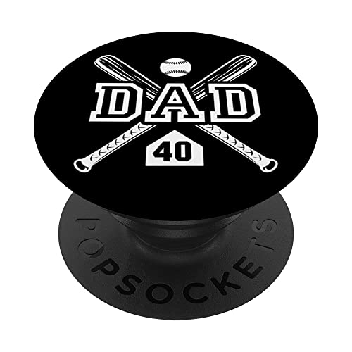 Baseball Dad Softball Dad #40 -Trikot größter Fanfavorit PopSockets Klebender PopGrip Baseball Dad Softball Dad #40 -Trikot größter Fanfavorit PopSockets Klebender PopGrip von Baseball Softball Dad Biggest Fan Numbered Shirts