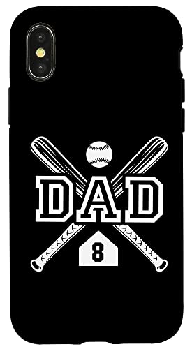 Baseball Dad Softball Dad #8 Trikot Größter Fan Favorit Hülle für iPhone X/XS Baseball Dad Softball Dad #8 Trikot Größter Fan Favorit Hülle für iPhone X/XS von Baseball Softball Dad Biggest Fan Numbered Shirts