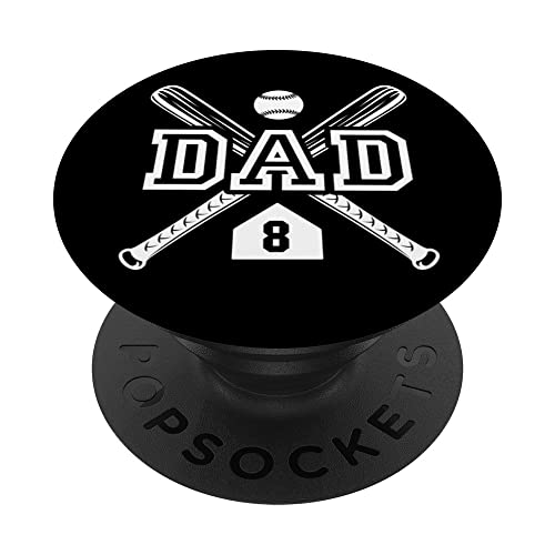 Baseball Dad Softball Dad #8 Trikot Größter Fan Favorit PopSockets Klebender PopGrip Baseball Dad Softball Dad #8 Trikot Größter Fan Favorit PopSockets Klebender PopGrip von Baseball Softball Dad Biggest Fan Numbered Shirts