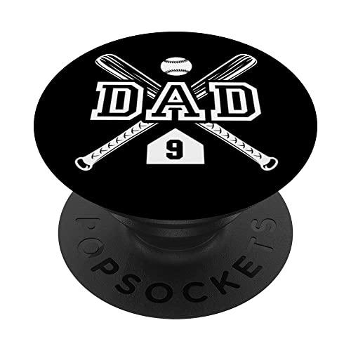 Baseball Dad Softball Dad #9 -Trikot größter Fanfavorit PopSockets Klebender PopGrip Baseball Dad Softball Dad #9 -Trikot größter Fanfavorit PopSockets Klebender PopGrip von Baseball Softball Dad Biggest Fan Numbered Shirts