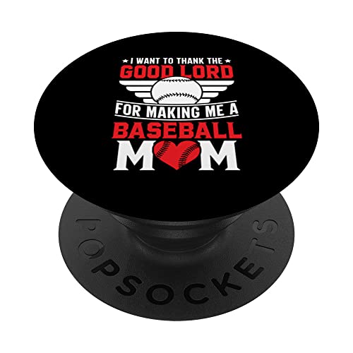 Lustiges Baseball Sportdesign für Baseball Mama und Papa PopSockets Klebender PopGrip von Baseball Sportdesign für Baseball Mama