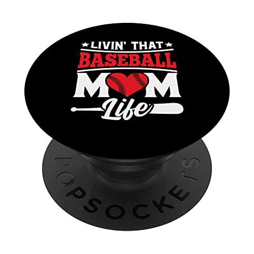 Lustiges Baseball Sportdesign für Baseball Mama und Papa PopSockets Klebender PopGrip von Baseball Sportdesign für Baseball Mama