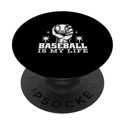 Lustiges Baseball Sportdesign für Baseball Mama und Papa PopSockets Klebender PopGrip von Baseball Sportdesign für Baseball Mama