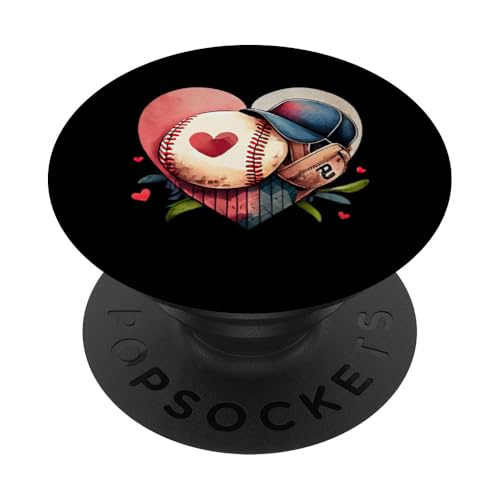 Lustiges Baseball Sportdesign für Baseball Mama und Papa PopSockets Klebender PopGrip von Baseball Sportdesign für Baseball Mama