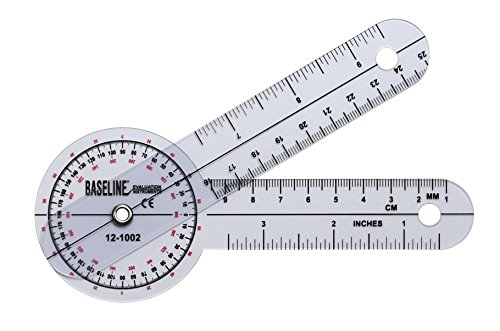 Baseline® Goniometer, Kunststoff 360°-ISOM-Goniometer, Länge 15 cm von Cando