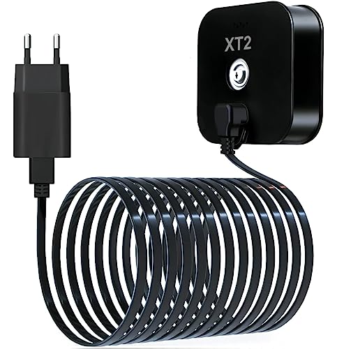 Basesailor 3M Blink XT XT2 Ladekabel mit Ladegerät,Wandadapter Stromversorgung Rechtwinkligen 90 Grad Micro USB Flach Kabel,Wasserdichtes Netzteil Stromkabel für Blink XT XT2 Indoor Outdoor 3th Kamera von Basesailor