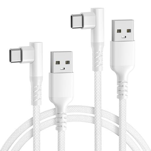 Basesailor Kindle Fire HD 10 9. 2019 USB C Kabel 10FT 2Pack,USB A zu USB C Winkel Ladekabel für iPhone 16 15,Kindle Fire HD 11 2021 11 2023,10 2020 12 2022,Paperwhite 12 2022 2024 von Basesailor