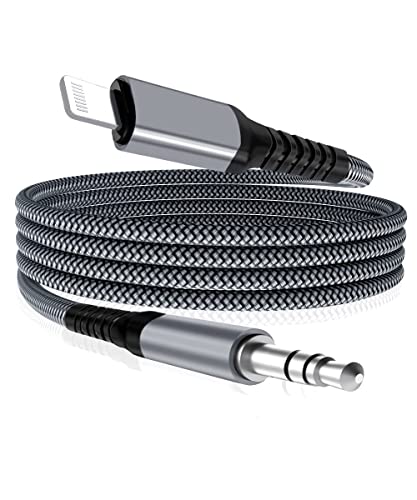 Basesailor Lightning Klinke Kabel 1.8M,Aux Kabel iPhone [Apple MFi-Zertifiziert], Auto 3.5MM Kopfhörer Audio Kabel für iPhone 14 13 12 11 Pro Max Mini 2022 2021, XR, XS, X, 9 SE,7 8 9 Plus,iPad von Basesailor