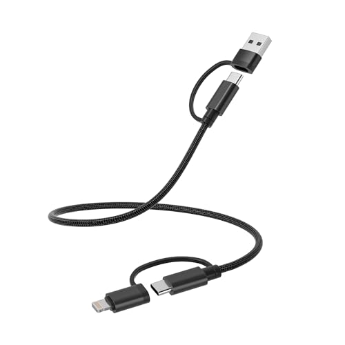 Basesailor Multi USB C Ladekabel 0.3M,60W 4 in 1 Typ C Kabel mit USB-A/Lightning Adapter,USBC Universal Schnellladekabel Charging Cable für iPad 8 9 Pro 10 Air 4 5 Mini 6 7,A54 A53 A13 A35 A34 A33 A73 Basesailor Multi USB C Ladekabel 0.3M,60W 4 in 1 Typ C Kabel mit USB-A/Lightning Adapter,USBC Universal Schnellladekabel Charging Cable für iPad 8 9 Pro 10 Air 4 5 Mini 6 7,A54 A53 A13 A35 A34 A33 A73 von Basesailor