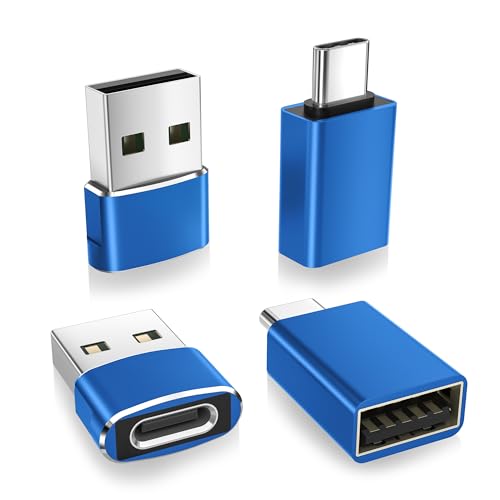 Basesailor USB C Adapter 4 Stück, Typ C Buchse zu USB A Stecker Ladekabel Thunderbolt 4 OTG Konverter für Apple MacBook,iPhone 16 15 14 13 12 11 Plus Pro Max Mini,Samsung Galaxy S25 S24 A34,iWatch 9 8 von Basesailor