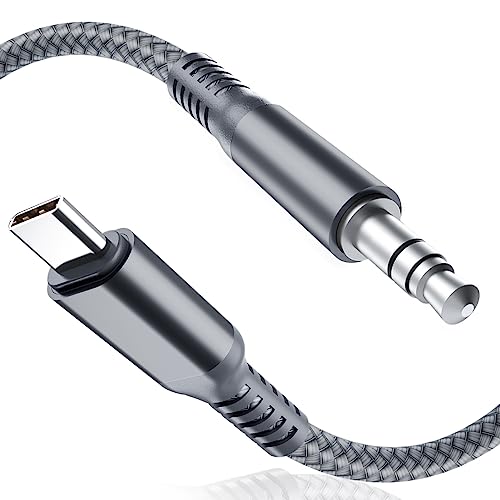 Basesailor USB C Aux Kabel 1.2M,Typ C auf 3,5mm Stecker Klinke Audio Adapter für Kopfhörer,Samsung Galaxy S21 S22 S23 Plus Ultra A33 A53 A54 A90 A71 A72 5G,Tab S8 S9,iPad 10 Pro Air 4 5 iPhone 15 Max von Basesailor