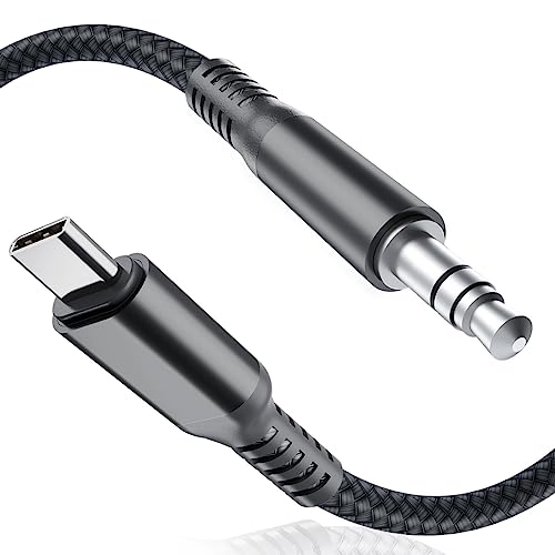 Basesailor USB C Aux Kabel 2M,Typ C auf 3,5mm Stecker Klinke Audio Adapter für Kopfhörer,Autoradio,Samsung Galaxy S21 S22 S23 Plus Ultra Note 10 20 A53 A54 A71 A72 A14 5G,Tab S8 S9,iPad 10 Pro Air 4 5 von Basesailor