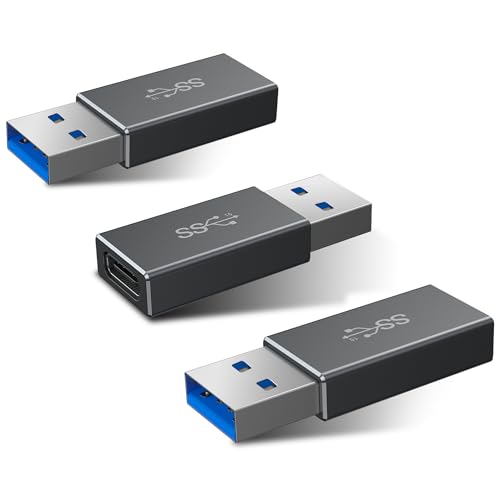Basesailor iPhone 16 15 USB C Adapter,USBC Buchse zu USB 3.0 Stecker Adapter 3Stück,5Gbps Typ A 3.1 Ladegerät Adapter für iPhone 13 14 Mini Pro iPad Air,iWatch 9,Samsung Galaxy A54 S24 S23 Plus Ultra von Basesailor