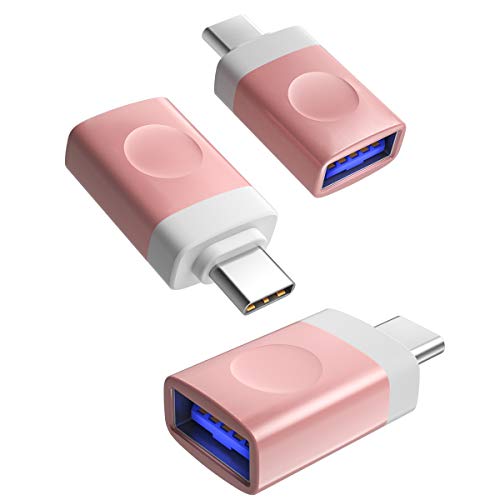 Basesailor USB C Stecker auf USB A Buchse Adapter 3Stück,Thunderbolt 3 Typ C OTG Ladekabel Adapter für MacBook Pro,iPad 2021 Air 4 5 Gen,Microsoft Go 2,Galaxy Note S10 S21 S22 Plus Ultra,A53,Tab S8 A8 von Basesailor