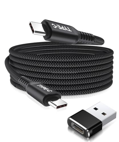 Basesailor USB C auf Typ C 100W Kabel 3M mit USB A Adapter,Schnellladekabel PD Ladekabel für MacBook Pro Mac,iPad Mini 6 Air 5,iPhone 15 Pro Max,Galaxy Note 10 20 S22 FE Plus Ultra A54 Fold Flip,S23 von Basesailor