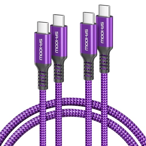 Basesailor USB C auf Typ C 100W Kabel 4.5M 2Stück,Schnellladekabel PD Ladekabel für MacBook Pro M1 Mac,iPad Air 5 4 Generation 2024,Samsung Galaxy M33 M53 FE Plus Ultra A14 A33 A34 A42,S24 S23 Tab S8 von Basesailor