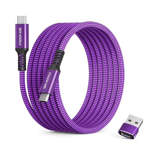 Basesailor USB C auf Typ C 100W Kabel 4.5M mit USB A Adapter, Lang Schnellladekabel PD Ladekabel für Mac/Book Mac Air,iPad 10 Pro 2024,iPhone 16 15 Pro Max,Samsung Note S24 S23 FE Plus Ultra A54,Pixel von Basesailor