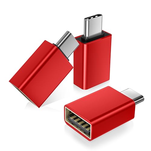 Basesailor USB C auf USB Adapter 3 Pack,Thunderbolt 4 Typ C Stecker zu USB Buchse Stick OTG Ladekabel USBC Male A Female Konverter für Nue iPhone 15 Max,MacBook Pro Air,iPad 11 10,Samsung A14 A34 M53 von Basesailor