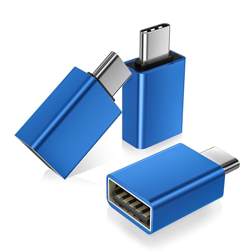 Basesailor USB C auf USB Adapter 3 Pack,Thunderbolt 4 Typ C Stecker zu USB Buchse Stick OTG Ladekabel USBC Male A Female Konverter für Nue iPhone 15 Pro Max,MacBook Air,iPad 10,Samsung Z Flip Fold 5 von Basesailor