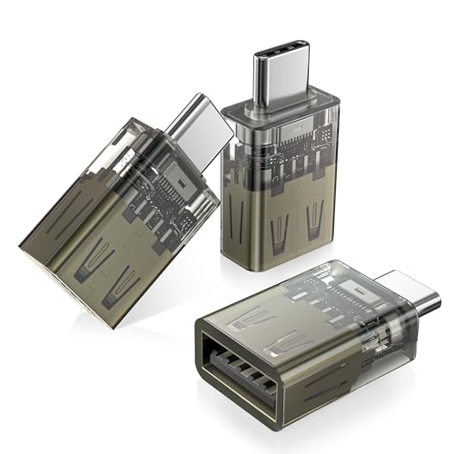 Basesailor USB C auf USB Adapter 3 Pack,Transparent Thunderbolt 4 5 USBC Stecker zu Typ A Buchse Stick OTG Adapter,Typ C Konverter für MacBook Pro Air,Apple iPhone 16 15,Samsung S25 S24,iPad Basesailor USB C auf USB Adapter 3 Pack,Transparent Thunderbolt 4 5 USBC Stecker zu Typ A Buchse Stick OTG Adapter,Typ C Konverter für MacBook Pro Air,Apple iPhone 16 15,Samsung S25 S24,iPad von Basesailor