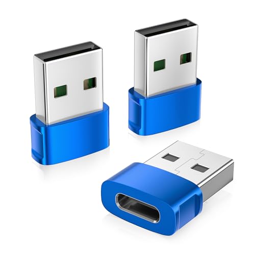 Basesailor USB C auf USB Adapter 3Pack,Type C Buchse zu A Stecker Netzteil Ladegerät Ladekabel Adapt für Apple Watch 9 8,SE,iPhone 15 14 13 Pro Max,Airpods,iPad 11 2023 Air 5 Mini 6,Samsung Galaxy S23 von Basesailor