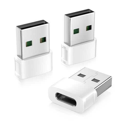 Basesailor USB C auf USB Adapter 3Pack,Type C Buchse zu A Stecker Netzteil Ladegerät Ladekabel Adapt für iPhone 15 14 Pro Max,Airpods,iPad10 Air 4 5 Mini 6,Samsung Galaxy Z Flip Fold 5 A54 A53 S24 von Basesailor